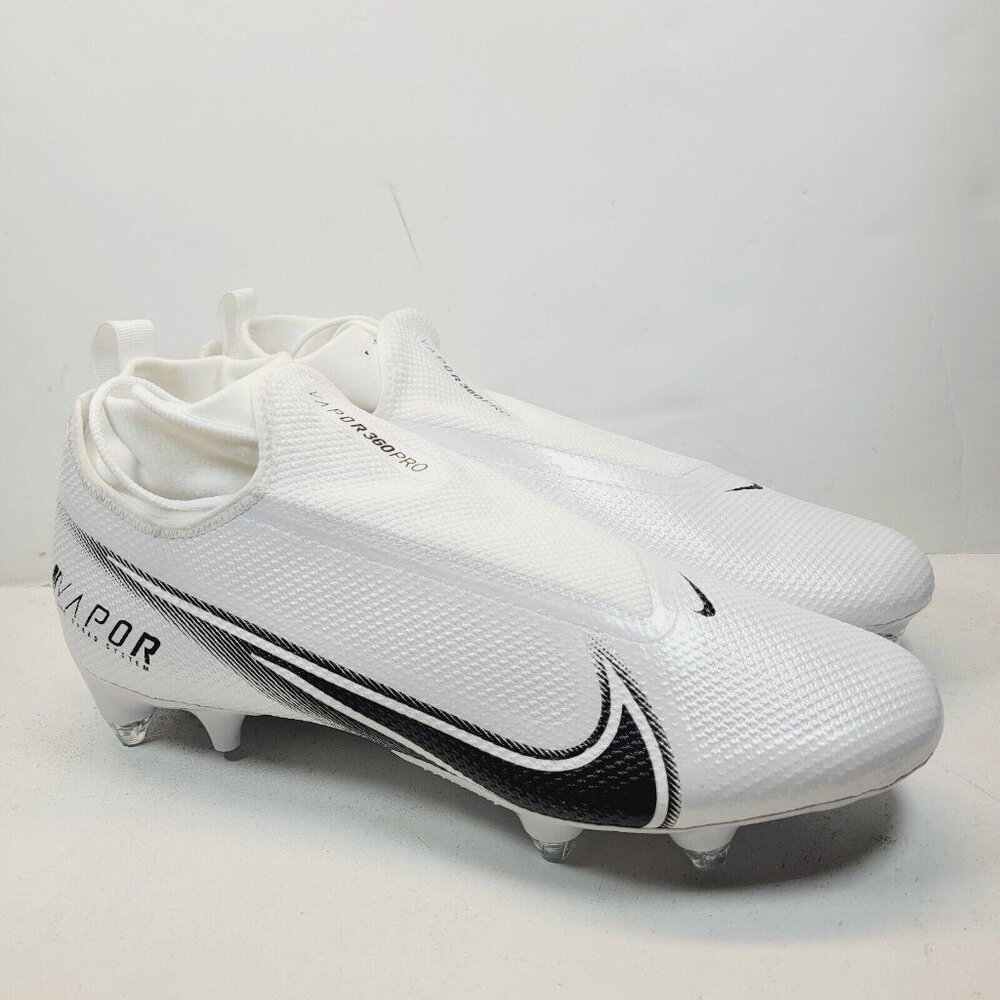 Nike Vapor Edge Pro 360 Mens Sz 14 Football Cleats White Black CZ5574-100
